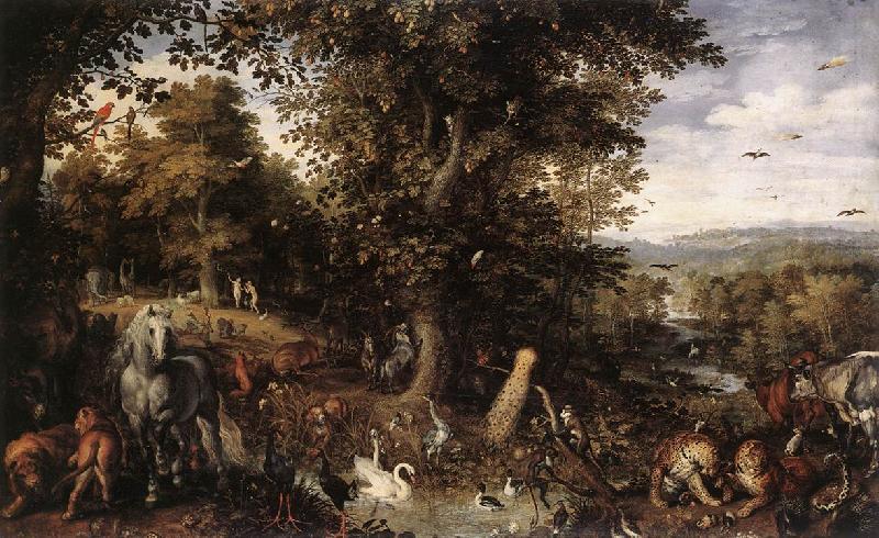 BRUEGHEL, Jan the Elder Garden of Eden fdgd Sweden oil painting art
